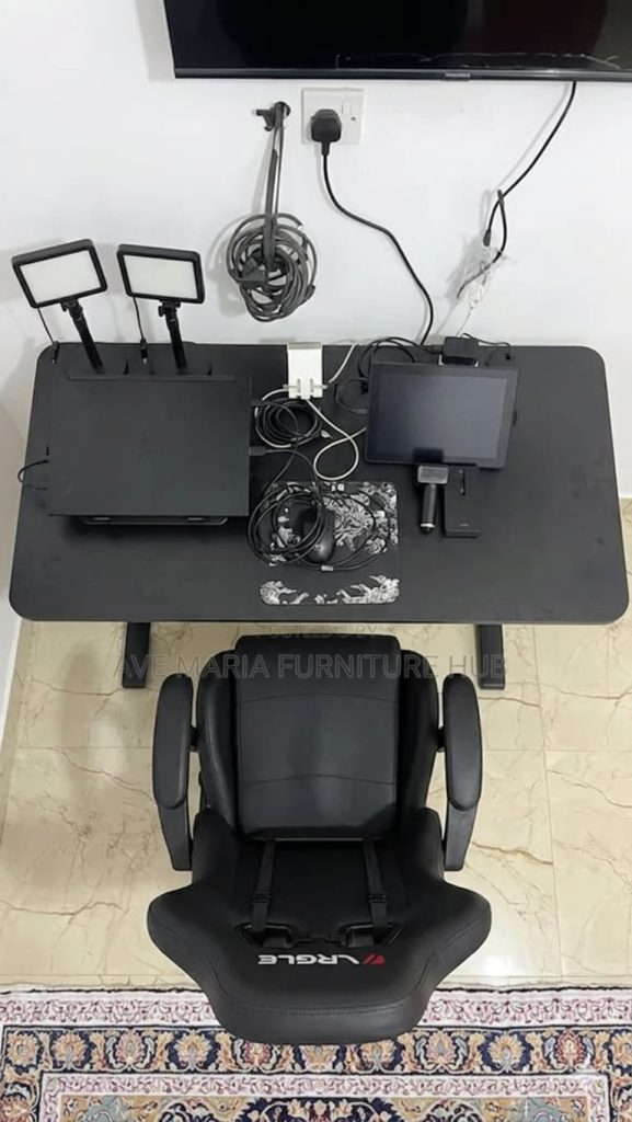 electric adjustable height desk and chair1